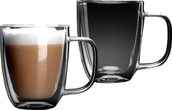 סט 2 כוסות זכוכית דאבל 480 מ"ל Food Appeal Latte Ethiopia פוד אפיל
